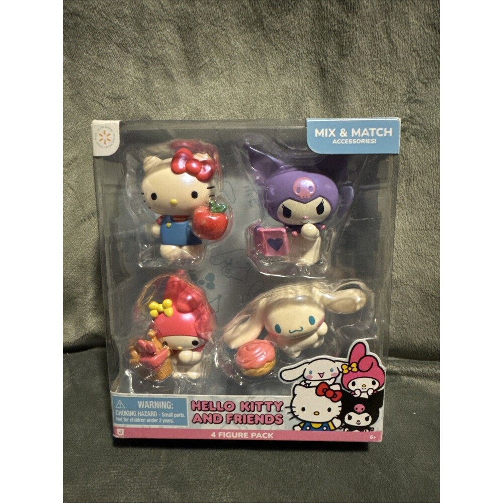 Hello Kitty and Friends 4 Figure Pack Mix & Match Accessories
